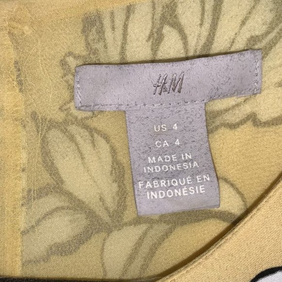 H&M Yellow Dress, Size 4 - Picture 5 of 5